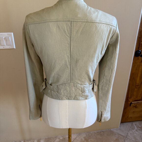 MICHAEL Michael Kors Ivory Leather Jacket, size S - Picture 2 of 4